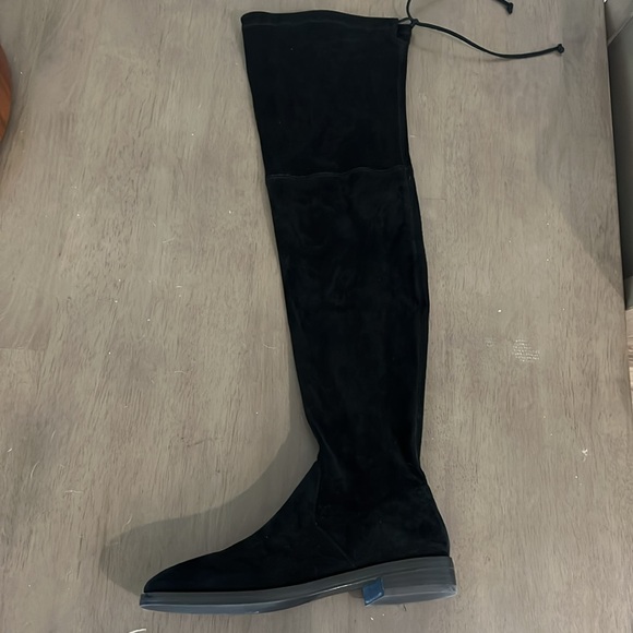 Stuart Weitzman over the knee lowland suede boot black - Picture 5 of 6